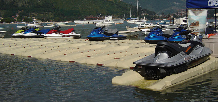 plataforma flotante para jet ski 