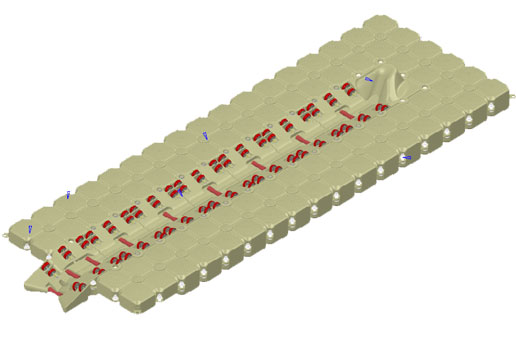 jet ski floating platform boat lift floating hauling system